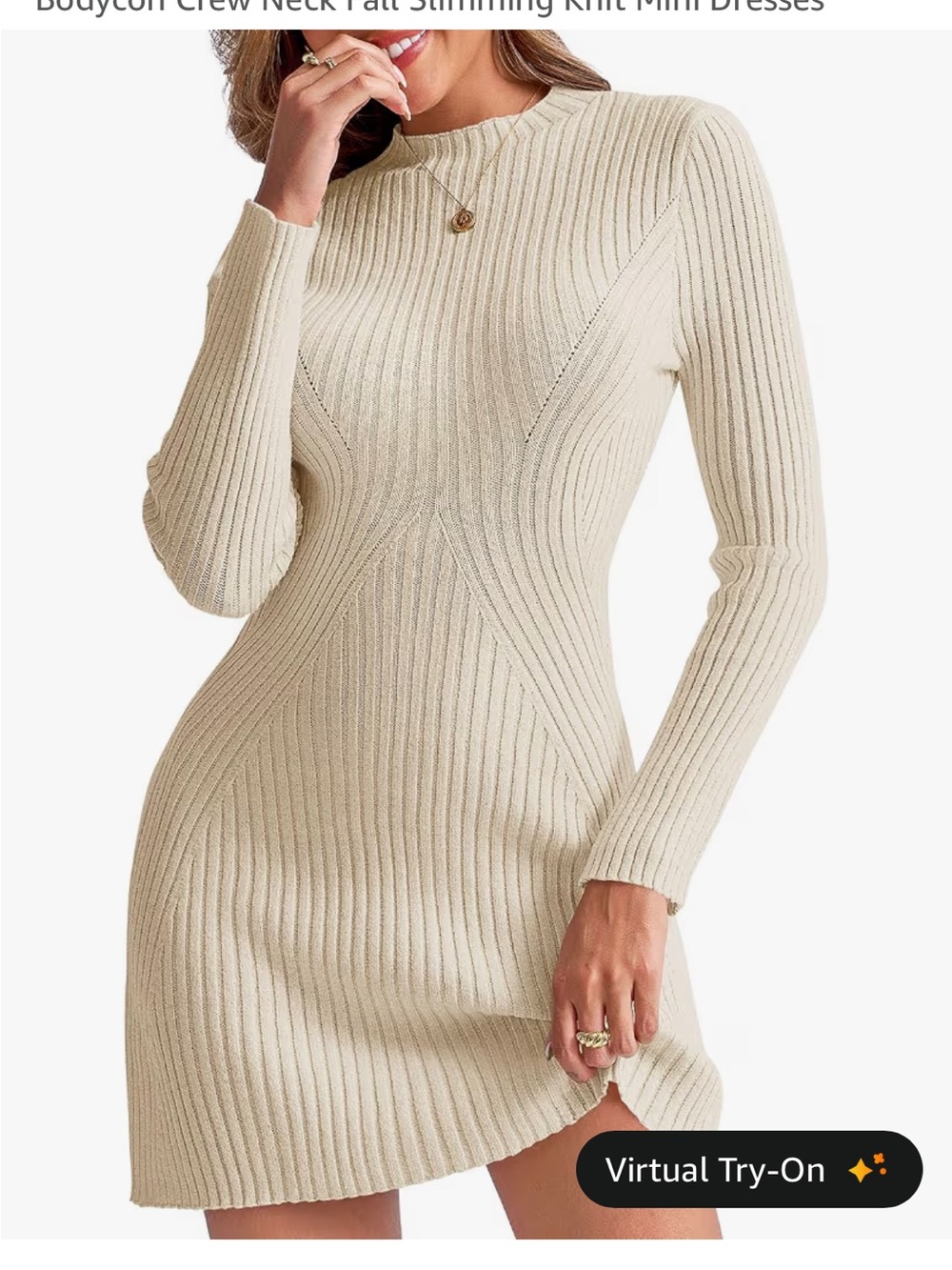 Cream Sweater Dress